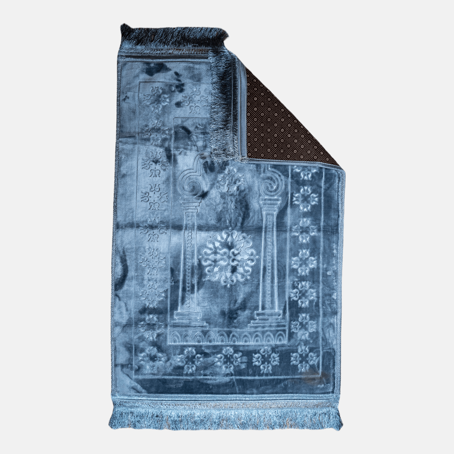 Embossed Luxury Prayer Rug Anti-Slip Velvet Mat – Islamify